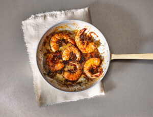 Prawns in a Maple, Ginger, and Black Pepper Sauce
