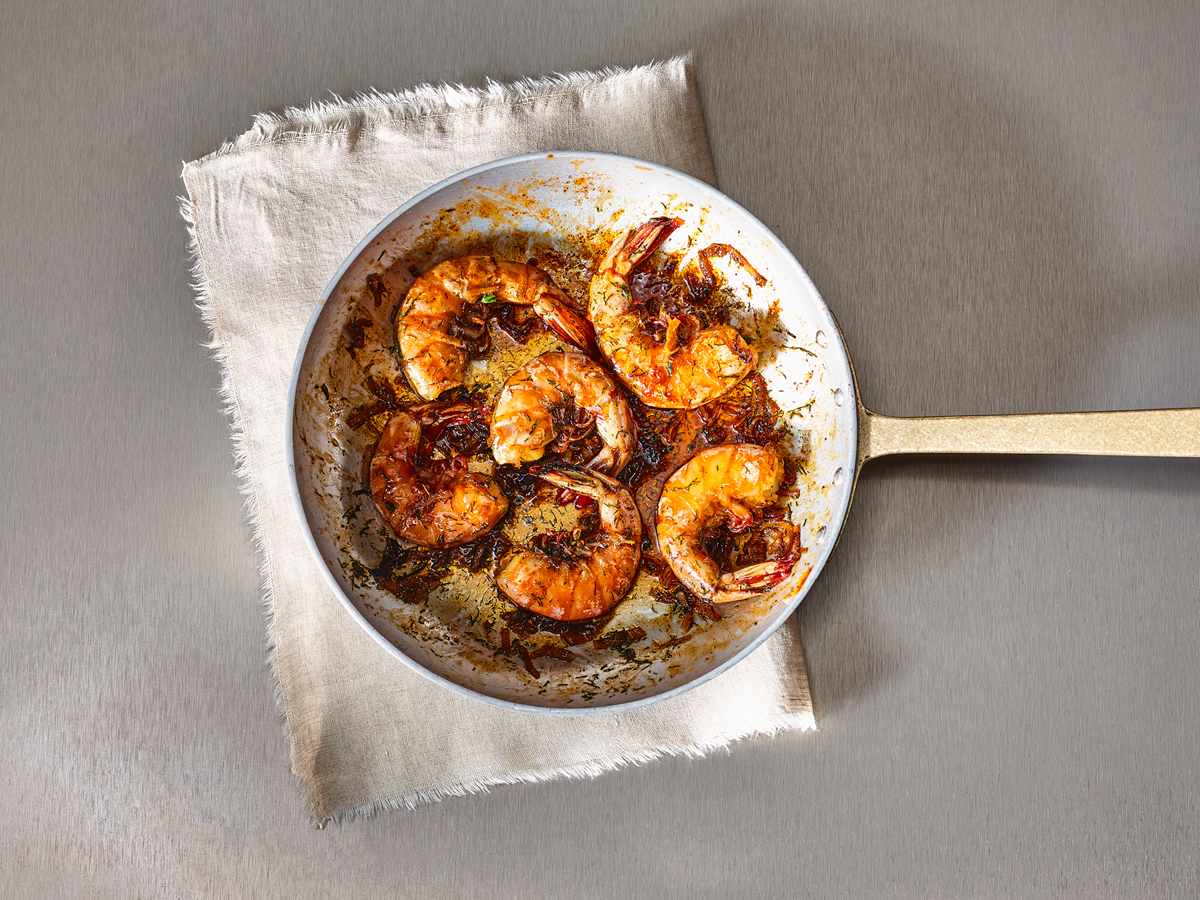 Prawns in a Maple, Ginger, and Black Pepper Sauce - Maple from Canada