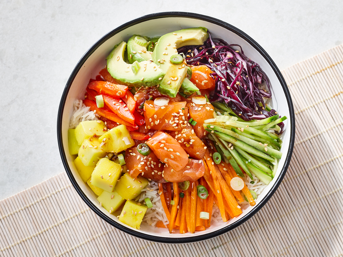 Maple Salmon Poke Bowls - Maple from Canada