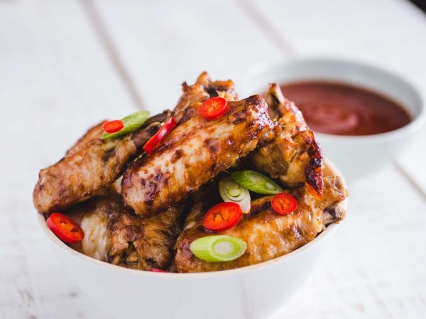 Maple glazed chicken wings