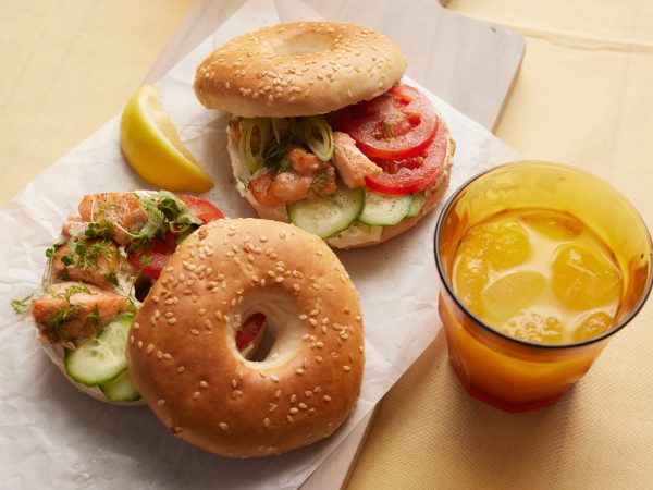 Coronation Maple-Glazed Salmon with Pickled Cucumber Bagels 5