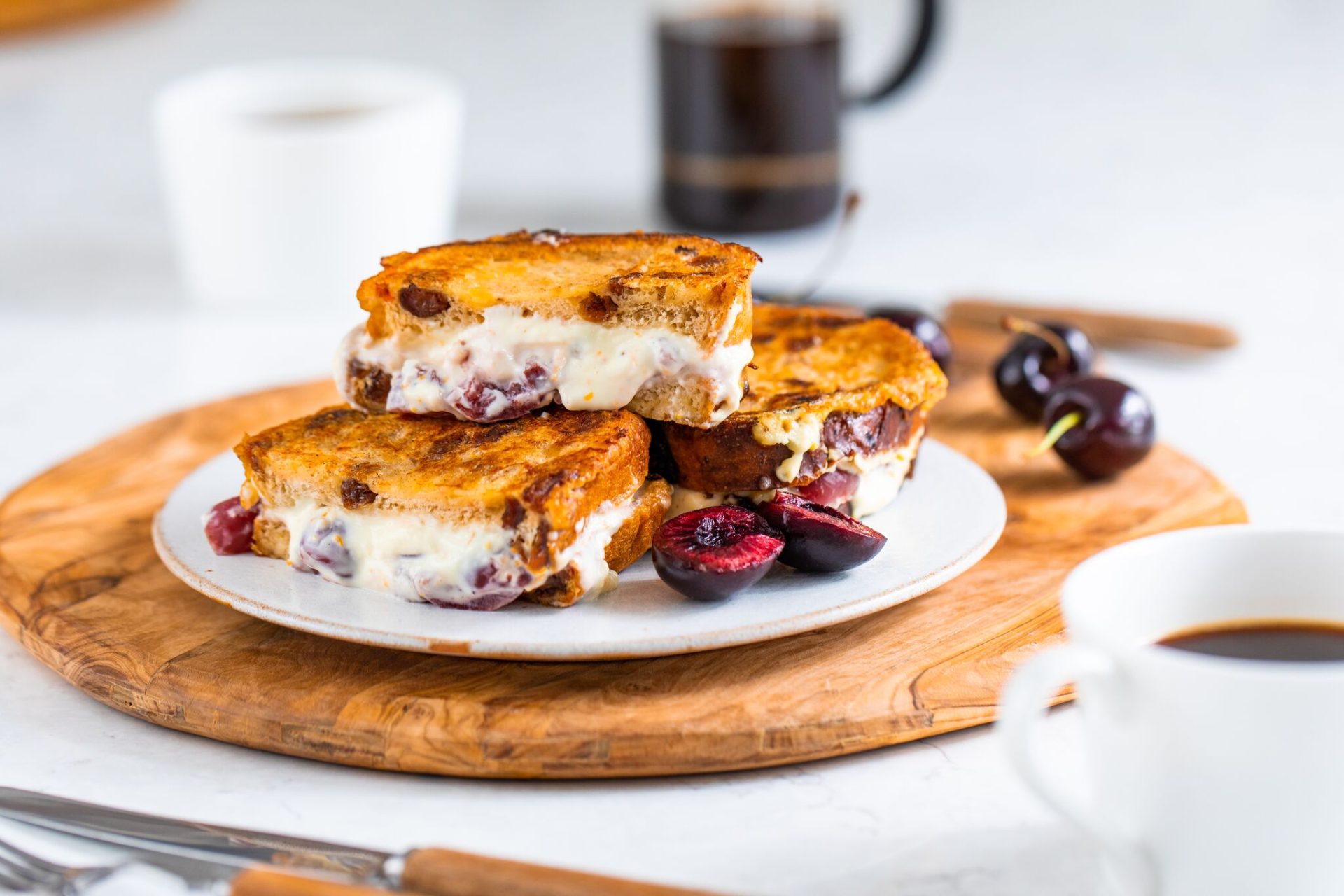 Maple, Cherry and Mascarpone French Toast - Maple from Canada