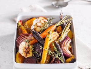 colourful roasted root vegetables