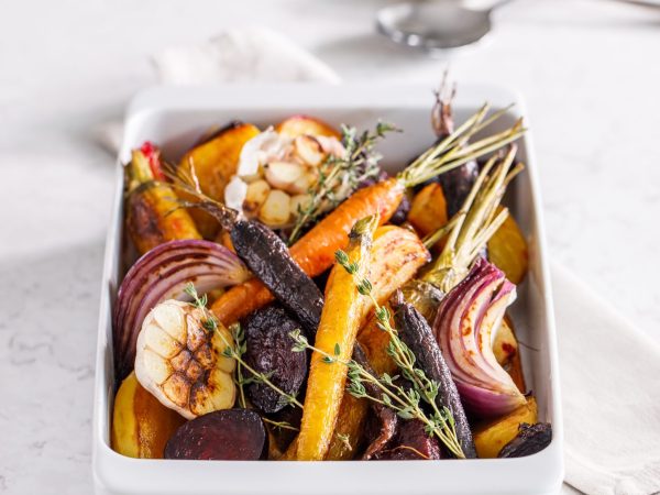 colourful roasted root vegetables