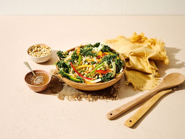 Crunchy Maple Asian Inspired Salad with a Miso Dressing - health is wealth
