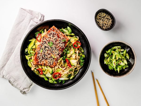 Maple Soba Noodles with Salmon