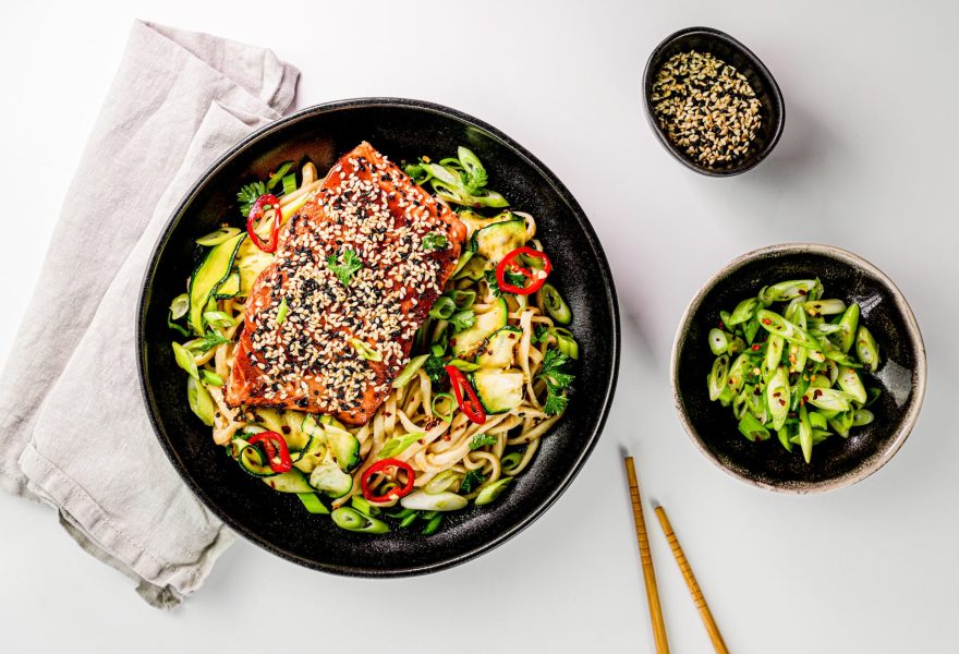 Maple Soba Noodles with Salmon