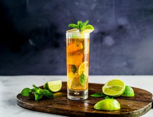 Mint Tea with Maple Ice Cubes