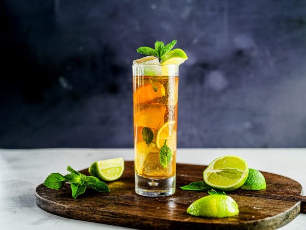 Mint Tea with Maple Ice Cubes