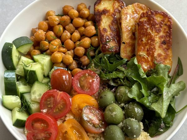 Maple Halloumi Chickpea Bowl