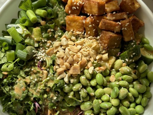 Peanut Noodle Salad with Maple Tofu
