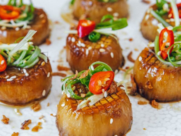 Maple Soy Mushroom Scallops